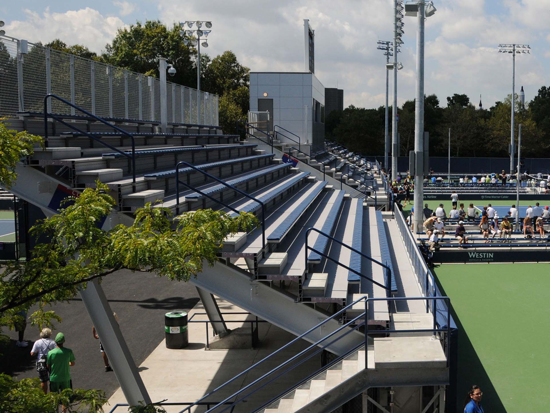 Long-span aluminum seat concepts is one of Dant Clayton's premium bleacher seating products.