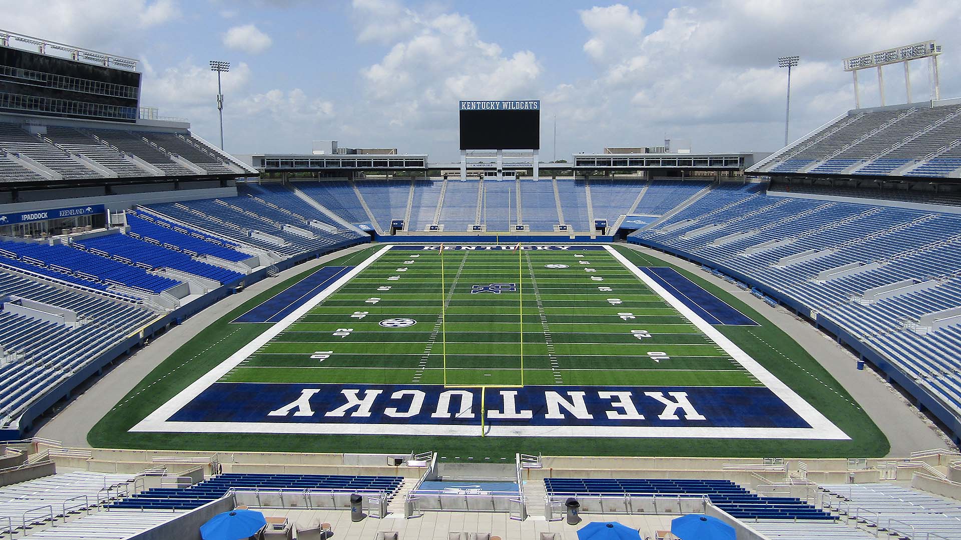 Commonwealth Stadium Empty stadium view: complete with custom bleacher seats and horseshoe grandstands.