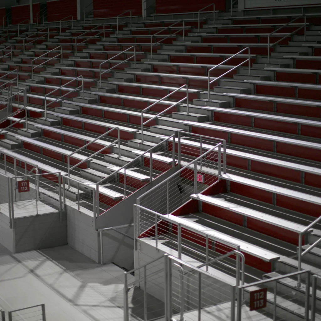 Decking system and seat concepts view of Norton Healthcare Sports Learning Center.